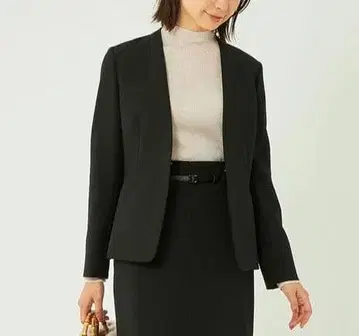 그린 라벨 릴랙싱 더블 크로스 노 라펠 자켓 36