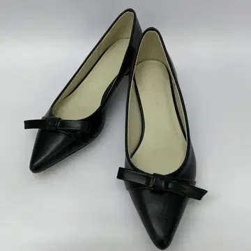 나노 유니버스 리본 로우힐 펌프스 블랙 36size