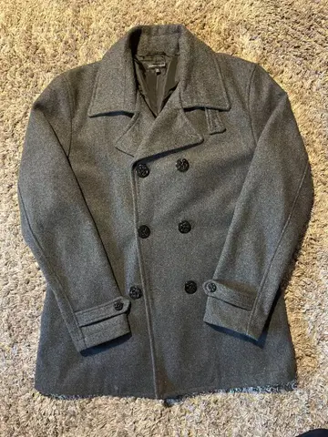 MINDLESS REACTION 그레이 더블 브레스트 코트