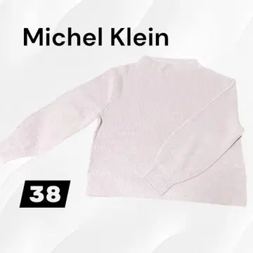 MICHEL KLEIN 니트 스웨터 38 사이즈 핑크 깔끔한