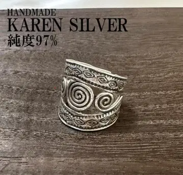 실버 반지 카렌 실버 태국 실버 핸드메이드 에스닉 #3