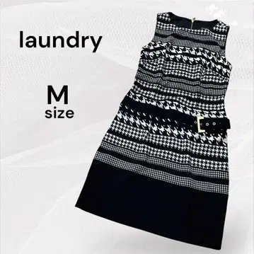 laundry 랜드리 새상품급 하운드투스 올 패턴 미니 원피스 슬리브리스