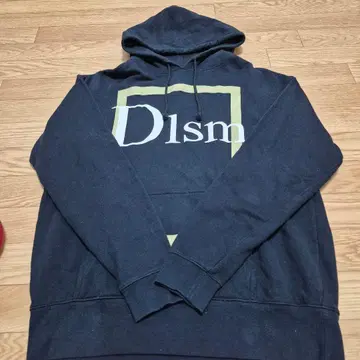 Dlsm 프론트 로고 블랙 후드티 sizeL