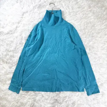 엘엘빈 긴팔 티셔츠 터틀 T셔츠 스카이블루 L 선명한 신축 방한