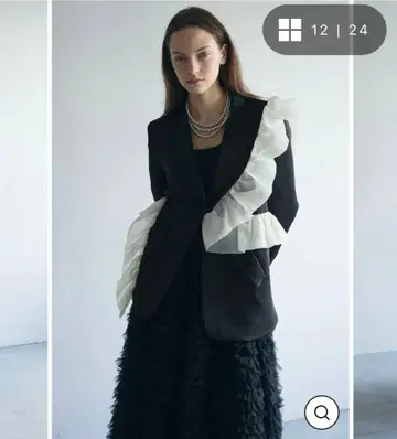 미사용 새상품 frene 2점 아지메 프릴 매니쉬 자켓 프릴 스커트