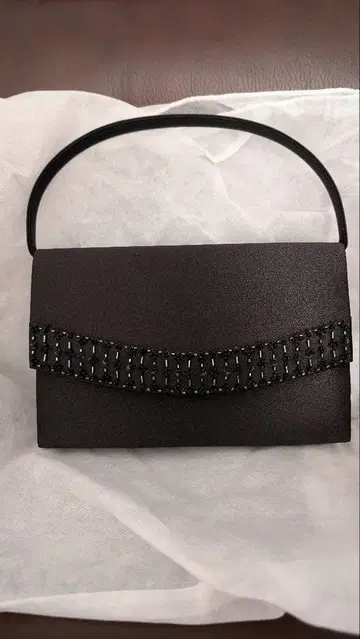 3Way 비즈 장식 블랙 포멀 백