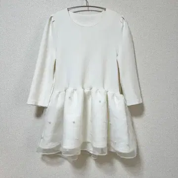 글래머러스 가든 페플럼 펄 튜닉 레이스 긴팔 S