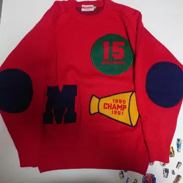 mikiHOUSE 남성용 스웨터 L 빨간색