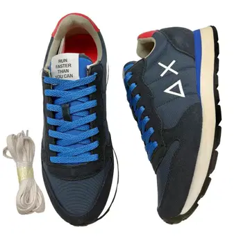 새상품 SUN 68 x 로고 스니커즈 네이비 101-80 SUN68