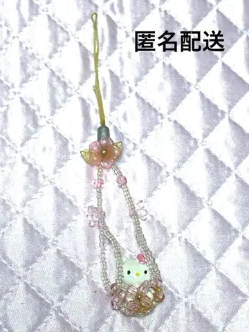 헬로키티 블랑코 비즈 스트랩 족자 헤이세이 레트로 레어 2001년