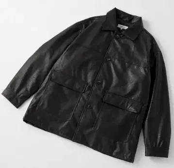 [ MONO-MART ] 빈티지풍 인조 가죽 카 코트 L 사이즈