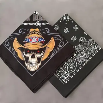 HAV-A-HANK 빈티지 반다나 스컬 페이즐리 2장 세트
