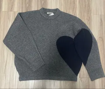 NKNIT 하트 니트 그레이 긴팔