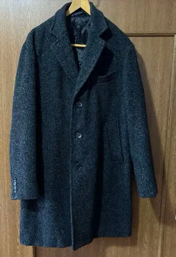 다크 그레이 싱글 브레스 체스터 코트