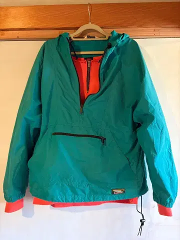 LL Bean 그린 풀오버 나일론 자켓 블루종