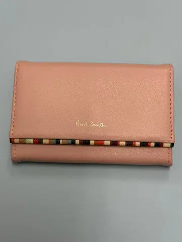 Paul Smith 명함지갑 가죽 명함지갑 멀티 스트라이프 오버 트리밍