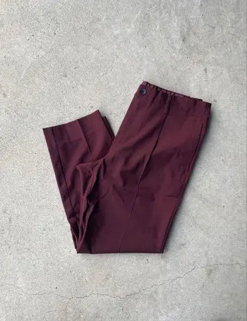 HARE 와인 레드 슬랙스 울 혼방