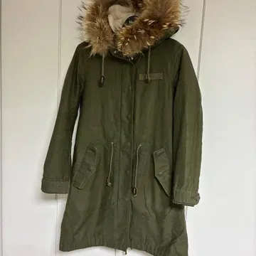 올리브 그린 모즈 코트 퍼 포함