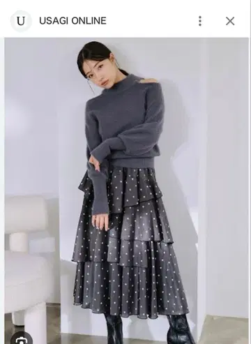 오픈 숄더 니트 풀오버