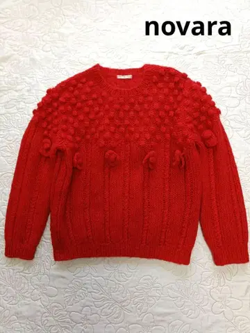 [ novara ] 꽃 모티브 니트 클리닝 완료