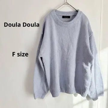Doula Doula 두라두라 니트 F 라이트 블루 크루넥