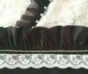 오비 장식 천, 오비 장식 *. 블랙 새틴 프릴 반짝이는 큐빅 2way