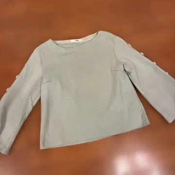 새상품급 르네 라이트 그린 플레어 슬리브 니트 34