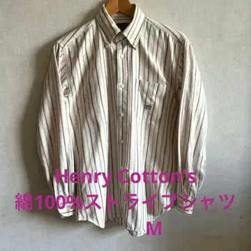 Henry Cotton's 면 100% 스트라이프 셔츠 M