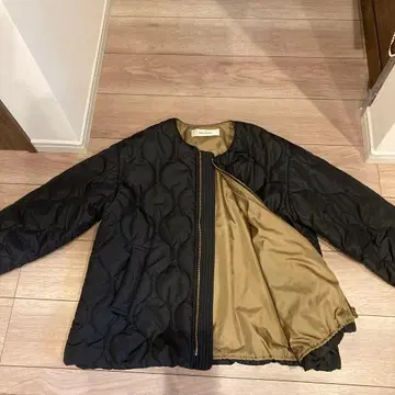 르 멜랑쥬 블랙 퀼팅 자켓