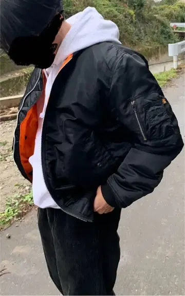 [새상품급] 알파 MA-1 플라이트 자켓 블랙 M사이즈