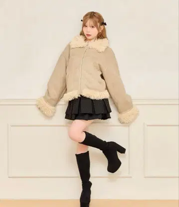 아프레 주르 apres jour 페이크 무스탕 자켓 푸들 퍼