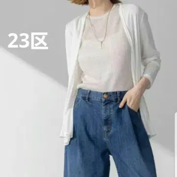 23구 멀티 기능 시어 숏 가디건 화이트 미사용 새상품 완판템