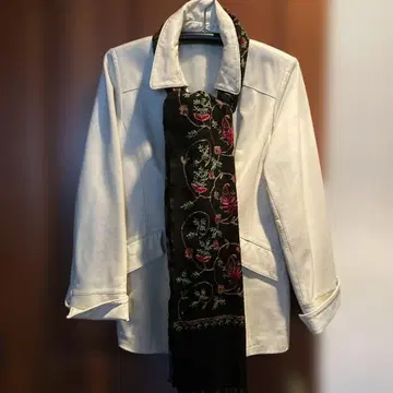 부드러운 화이트 양가죽 더블 자켓