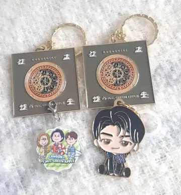 미세스 Mrs.GREEN APPLE 제일복권 메탈 참 4종 세트