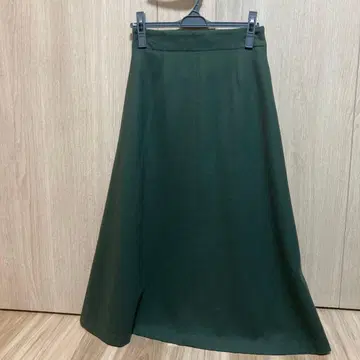 IENA 다크 그린 울 플레어 스커트 38