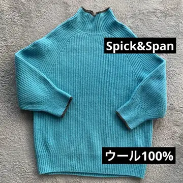 Spick&Span 울 100% 니트 스웨터 라이트 블루