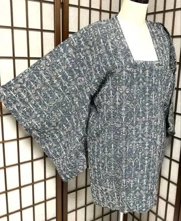 C315 순수 실크 이중 기모노 도효 코트 컨디션 최상 기모노