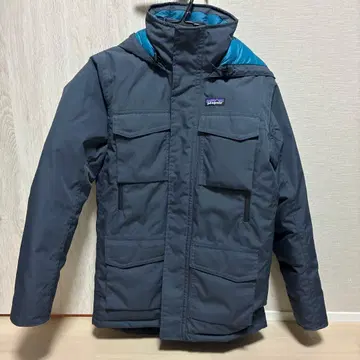 patagonia 다크 그레이 후드 부착 다운 자켓 S