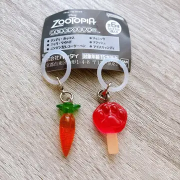 주토피아 메지루시 액세서리 가챠 당근 캔디