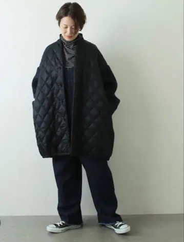 jornal standard luxe 보아 퀼트 코트*네이비