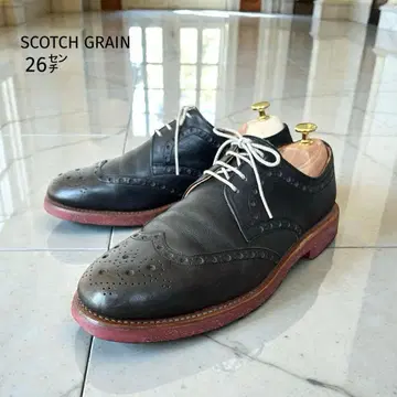 스코치 그레인 드레스 슈즈 (26) 윙팁 1164 도치기 가죽