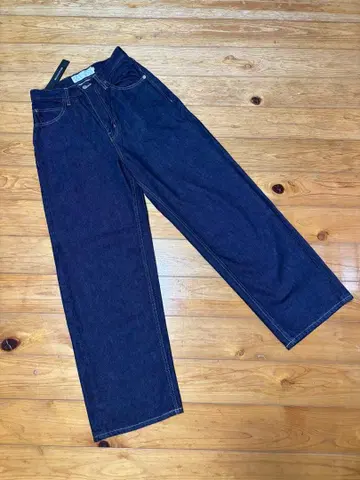 새상품 미즈이로 인드 와이드 데님 하이웨스트