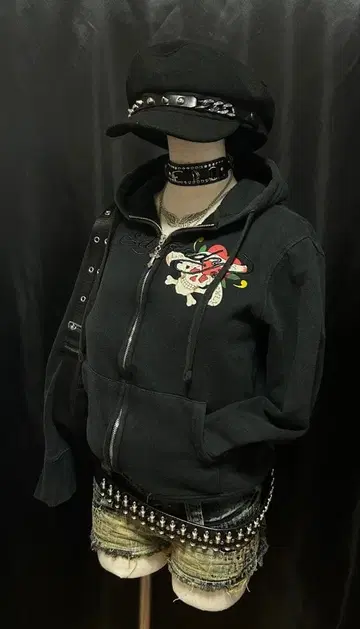 Ed Hardy 블랙 후드티