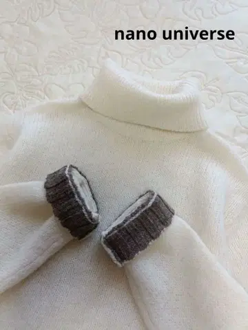 [ 미사용 새상품 ] nano universe 바이컬러 니트 M