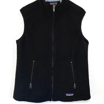 파타고니아 플리스 베스트 플리스 베스트 집업 블랙 로고