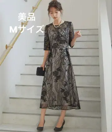 niana 전체 레이스 드레스 M 블랙 새상품급 1회 착용