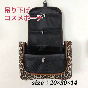 인기 걸이식 화장품 파우치 레오파드 무늬 대용량 세련된 트래블 파우치