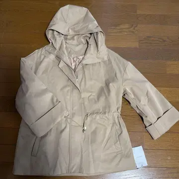 봄 상품 베이지 후드 부착 자켓 모즈 코트 마운틴 후드티