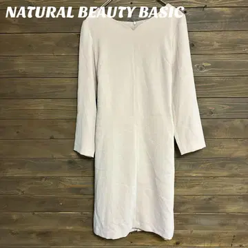 [내추럴 뷰티 베이직] 옅은 핑크 긴팔 원피스 M