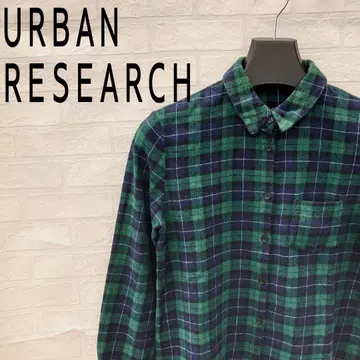 URBAN RESEARCH 체크 무늬 긴팔 셔츠